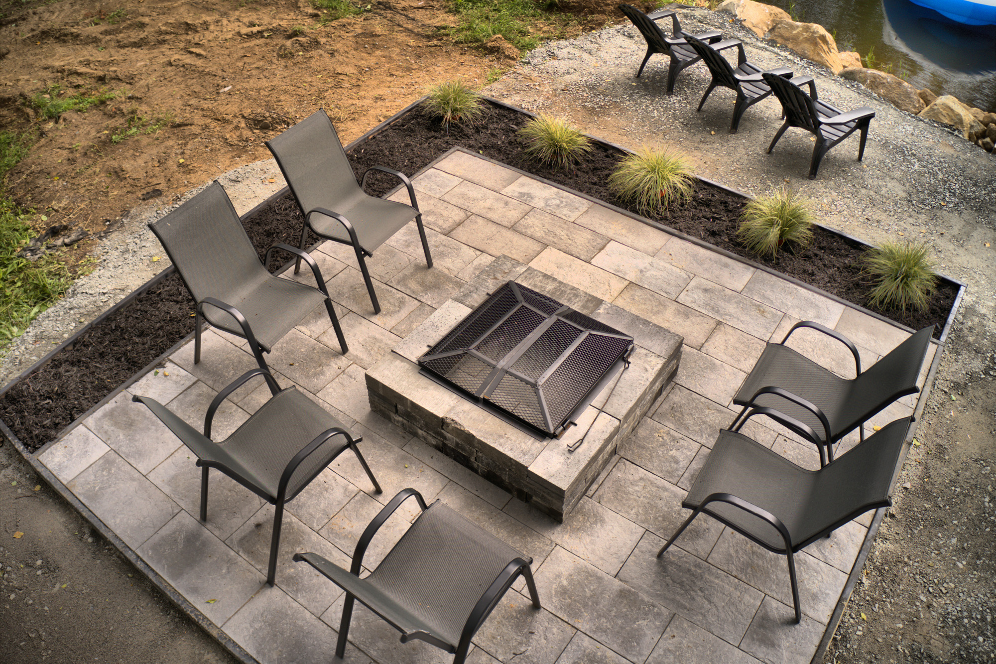 Pond, Beach, Firepit